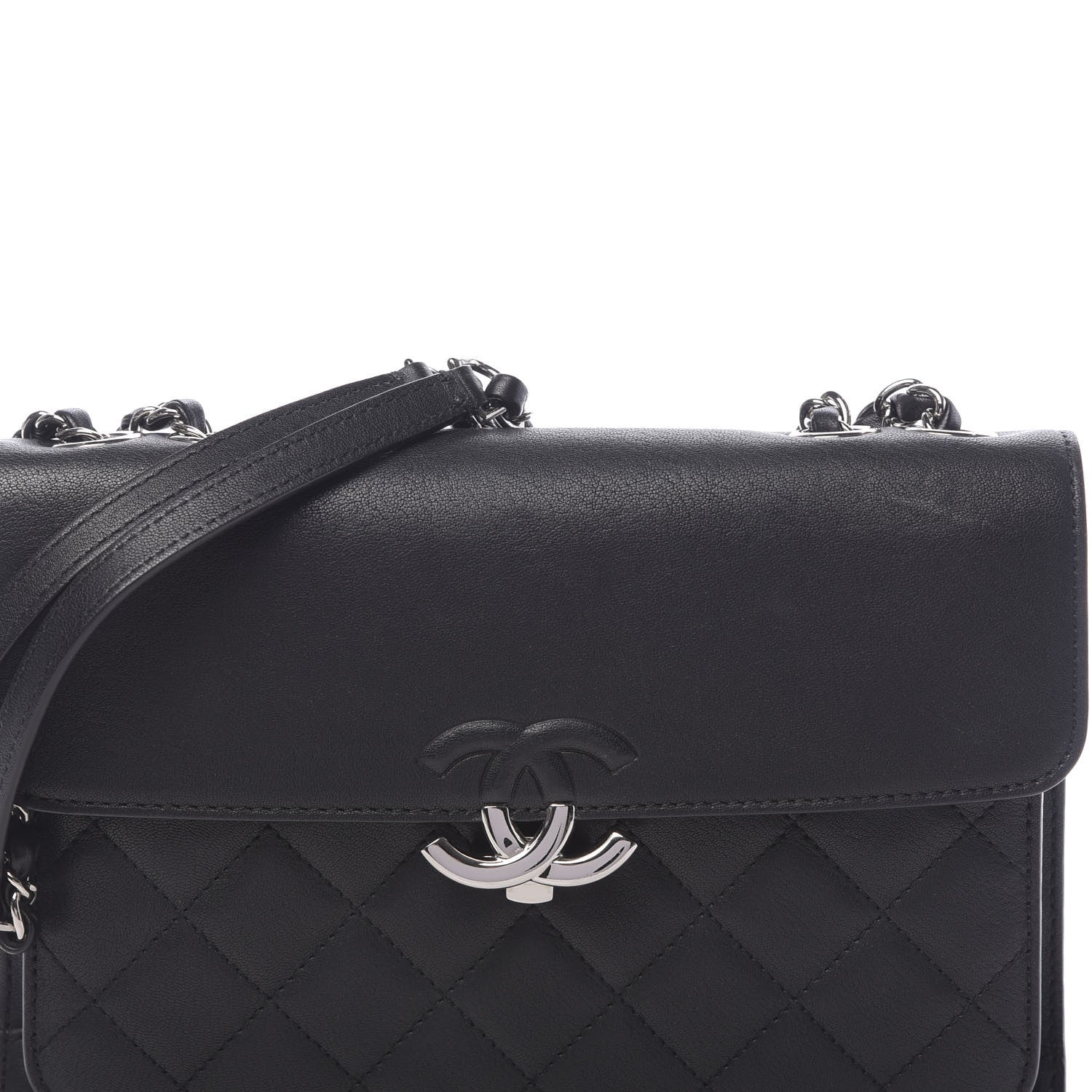 Chanel Calfskin Quilted Large CC Box Flap Box Black 10 of 10