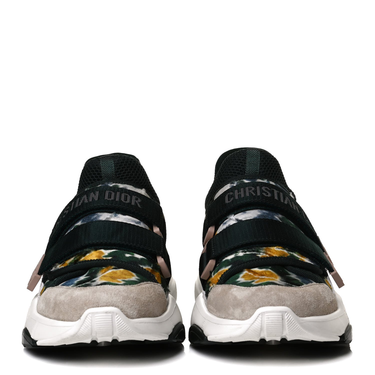 Christian Dior Technical Fabric Camouflage Tie and Dior Womens D-Wander Sneakers 38 Cypress Green 2 of 12