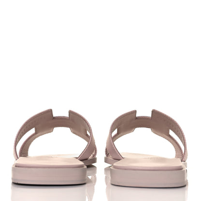 Hermes Box Calfskin Oran Sandals 39 Rose Pale 5 of 10