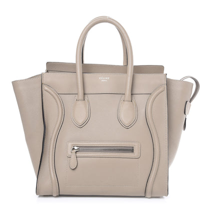 Celine Drummed Calfskin Mini Luggage Dune 1 of 18