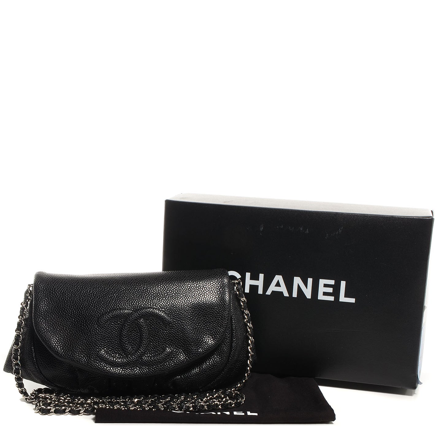 Caviar Half Moon Wallet On Chain WOC Black