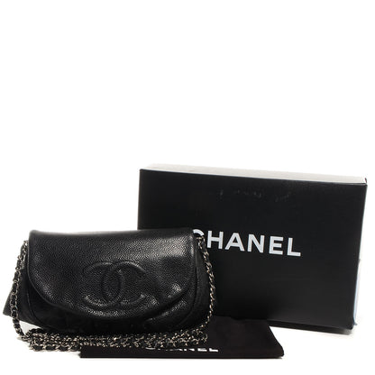 Chanel Caviar Half Moon Wallet On Chain WOC Black 5 of 9