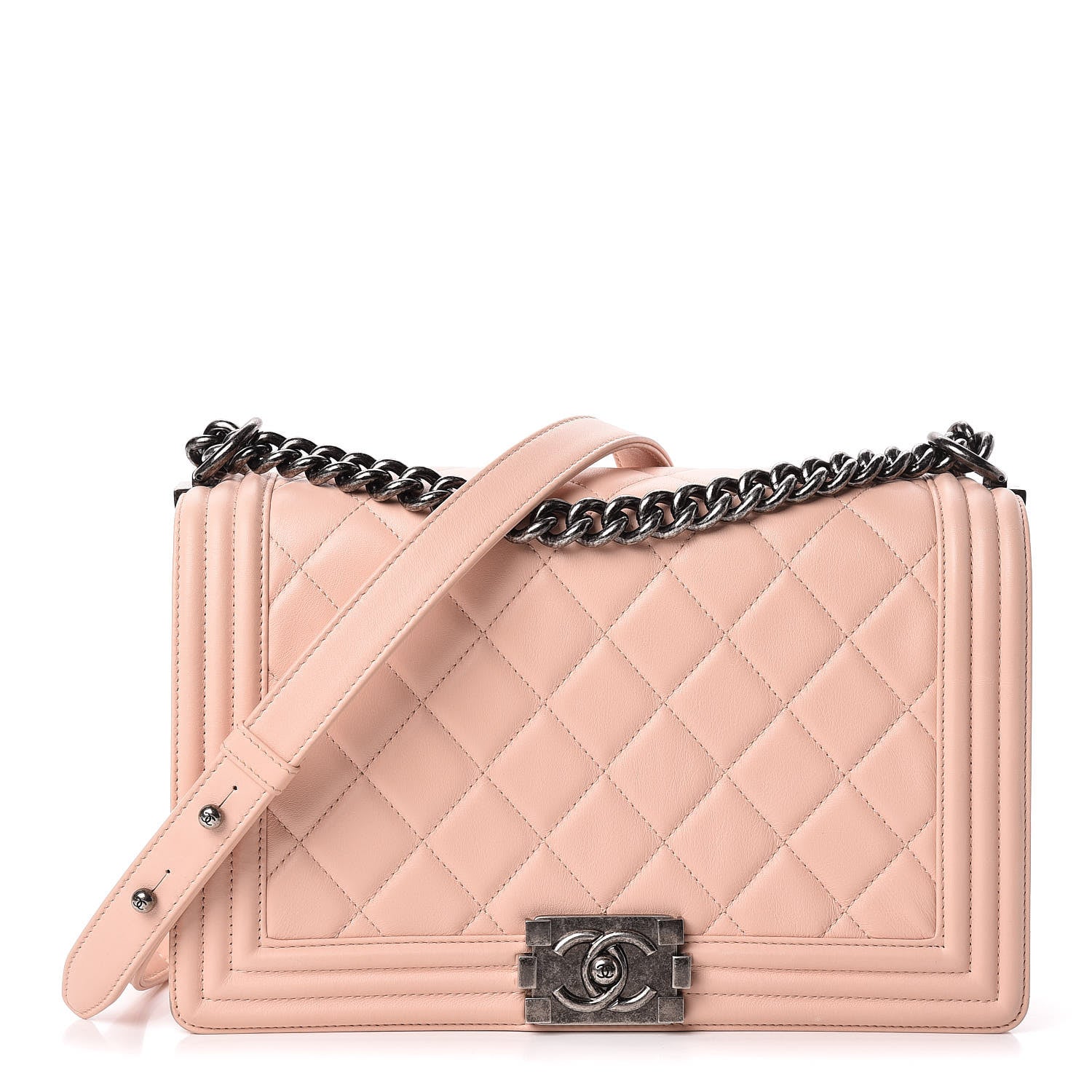 Chanel Calfskin Quilted New Medium Boy Flap Light Pink 1 of 17