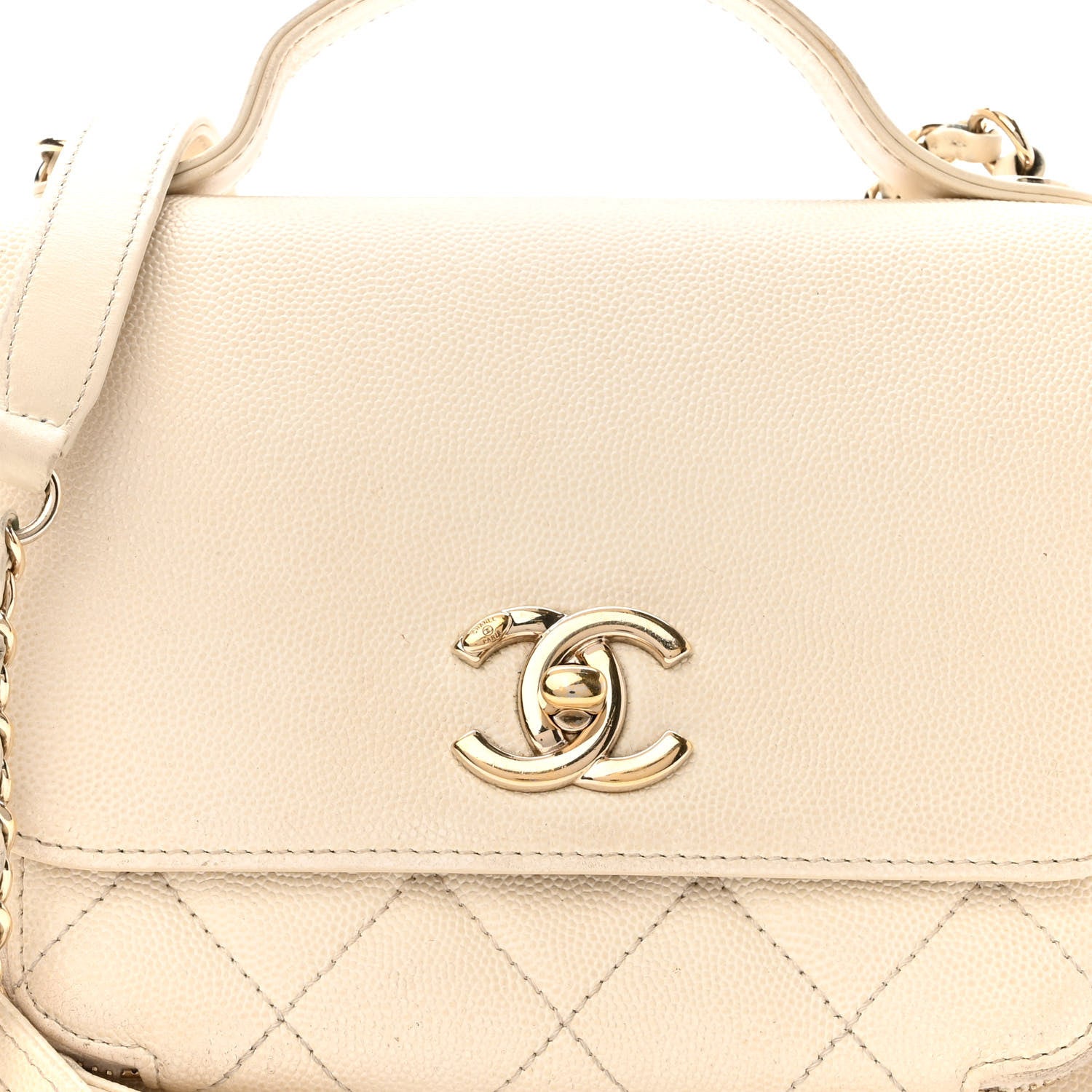 Chanel Caviar Quilted Small Business Affinity Flap White 8 of 10