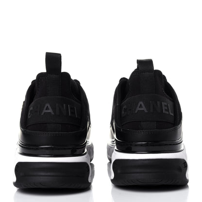 Chanel Velvet Calfskin Mixed Fibers CC Sneakers 38.5 Black 5 of 11