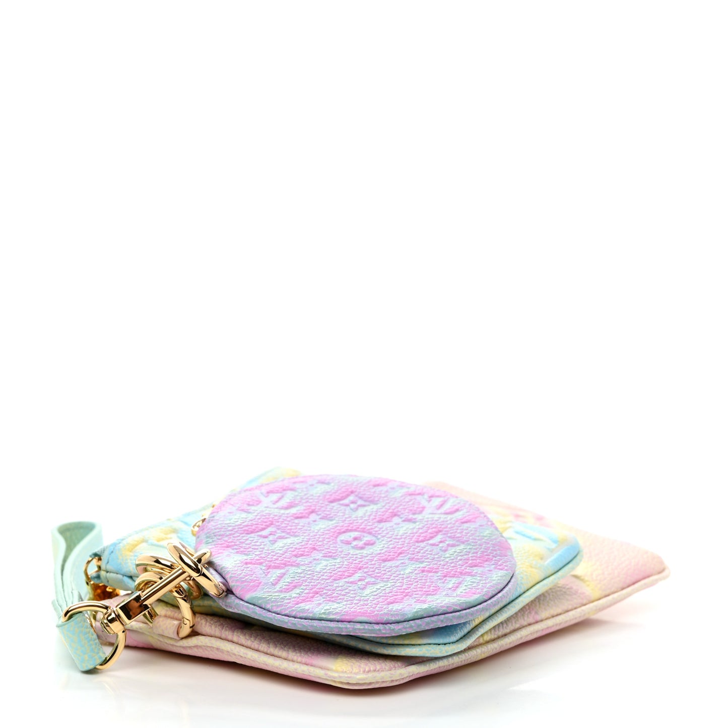 Empreinte Monogram Summer Stardust Trio Pouch Pink Water Green Lilas