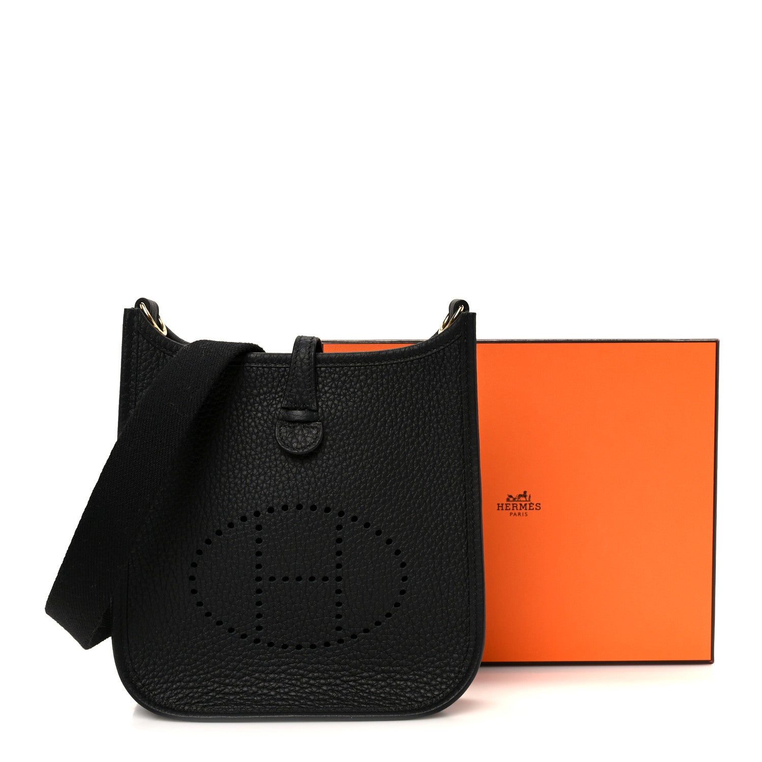 Hermes Taurillon Clemence Evelyne TPM Black 11 of 11