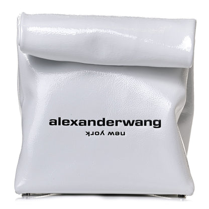 Alexander Wang Patent Lunch Bag Foldover Clutch White 1 of 11
