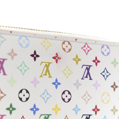 Louis Vuitton Monogram Multicolor Zippy Wallet White Orange 7 of 8