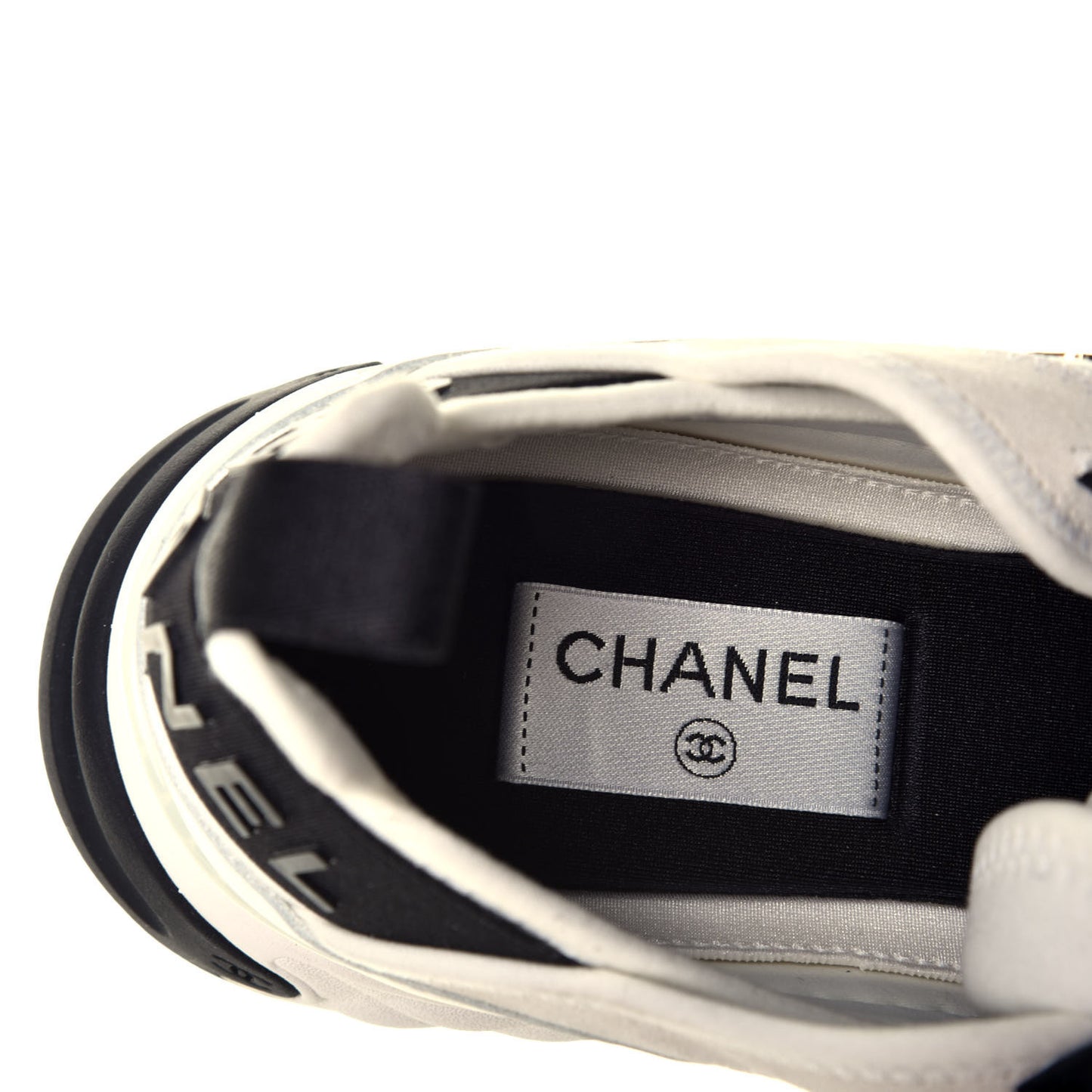 Velvet Calfskin Mixed Fibers CC Sneakers 40 Ivory