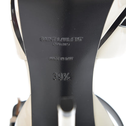 Saint Laurent Patent Tribute 105 Platform Sandals 39.5 Ivory 6 of 9