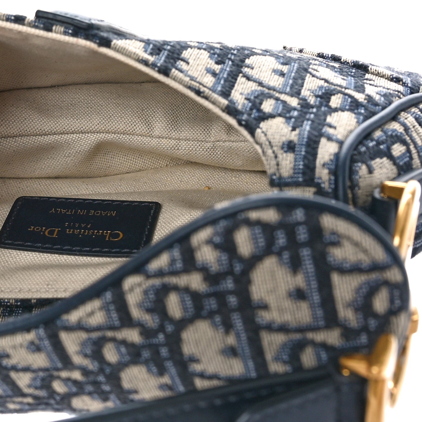 Oblique Mini Saddle Bag Blue