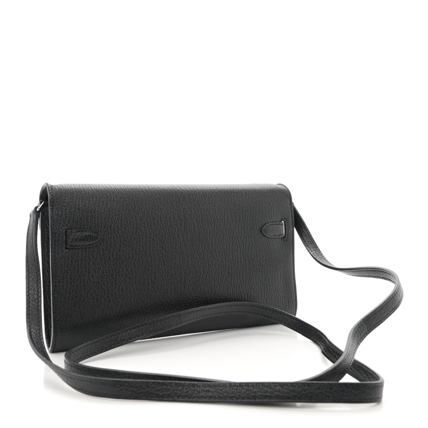 Hermes Chevre Mysore Kelly Wallet To Go Black 3 of 12