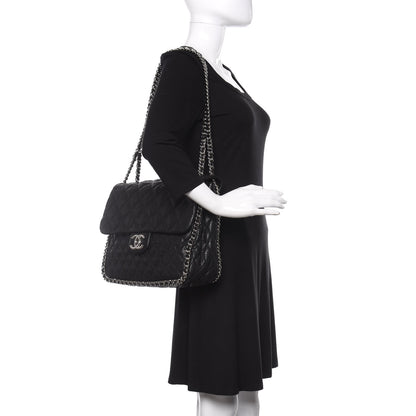 Chanel Washed Lambskin Quilted Maxi Chain Around Flap Black 2 of 10