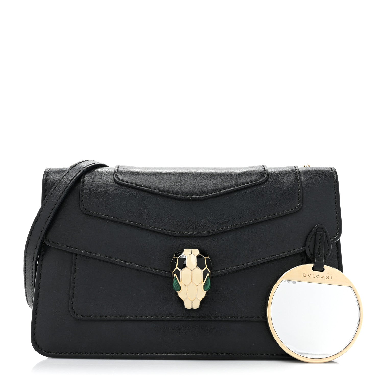 Bulgari Calfskin Serpenti Forever Crossbody Bag Black 3 of 21