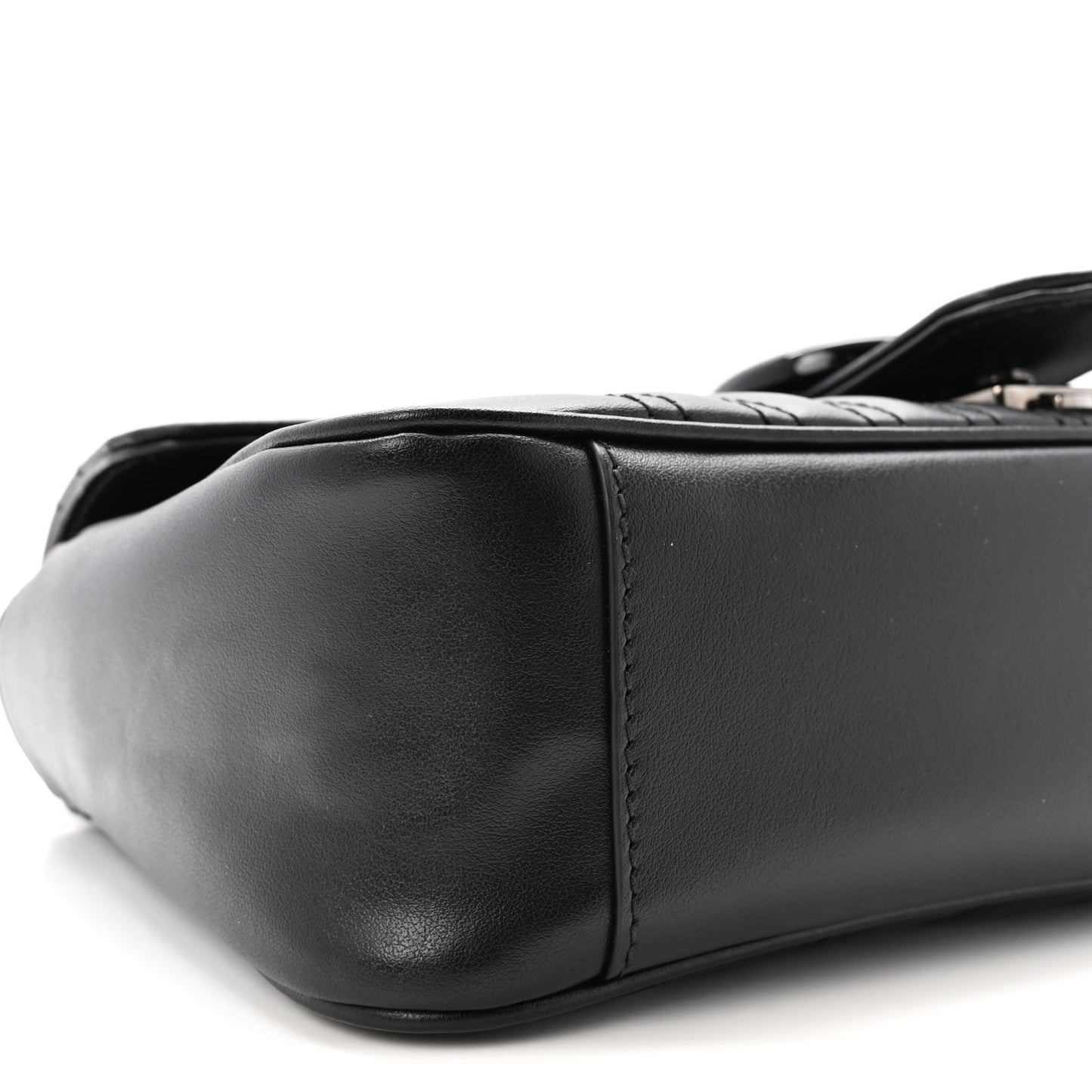 Calfskin Matelasse Monochrome Small GG Marmont Shoulder Bag Black Black