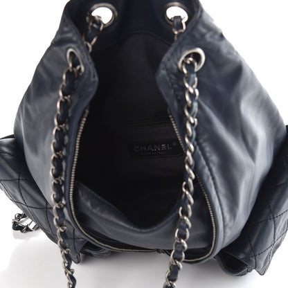 Chanel Calfskin Large Backpack Is Back Navy 5 of 8
