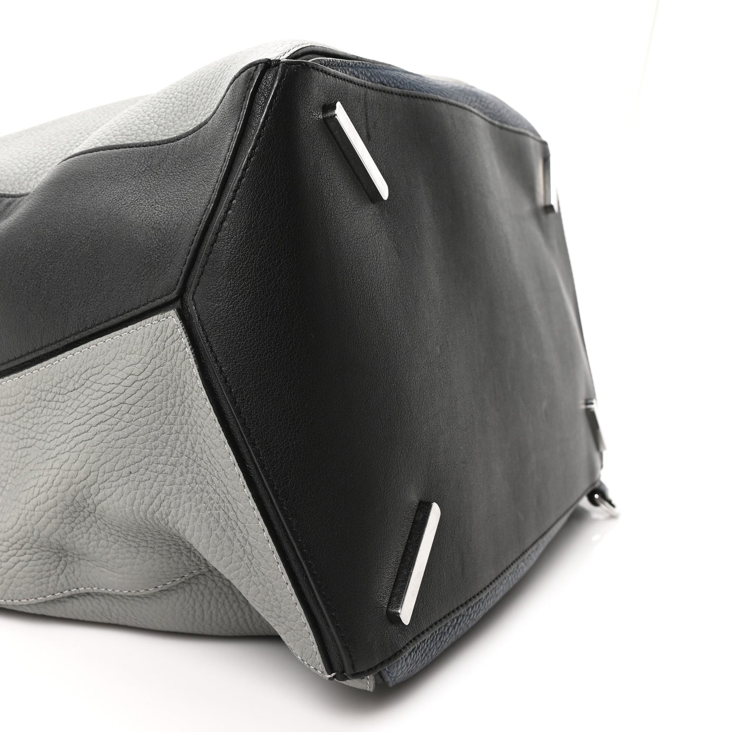 Calfskin Puzzle Bag XL Grey Blue