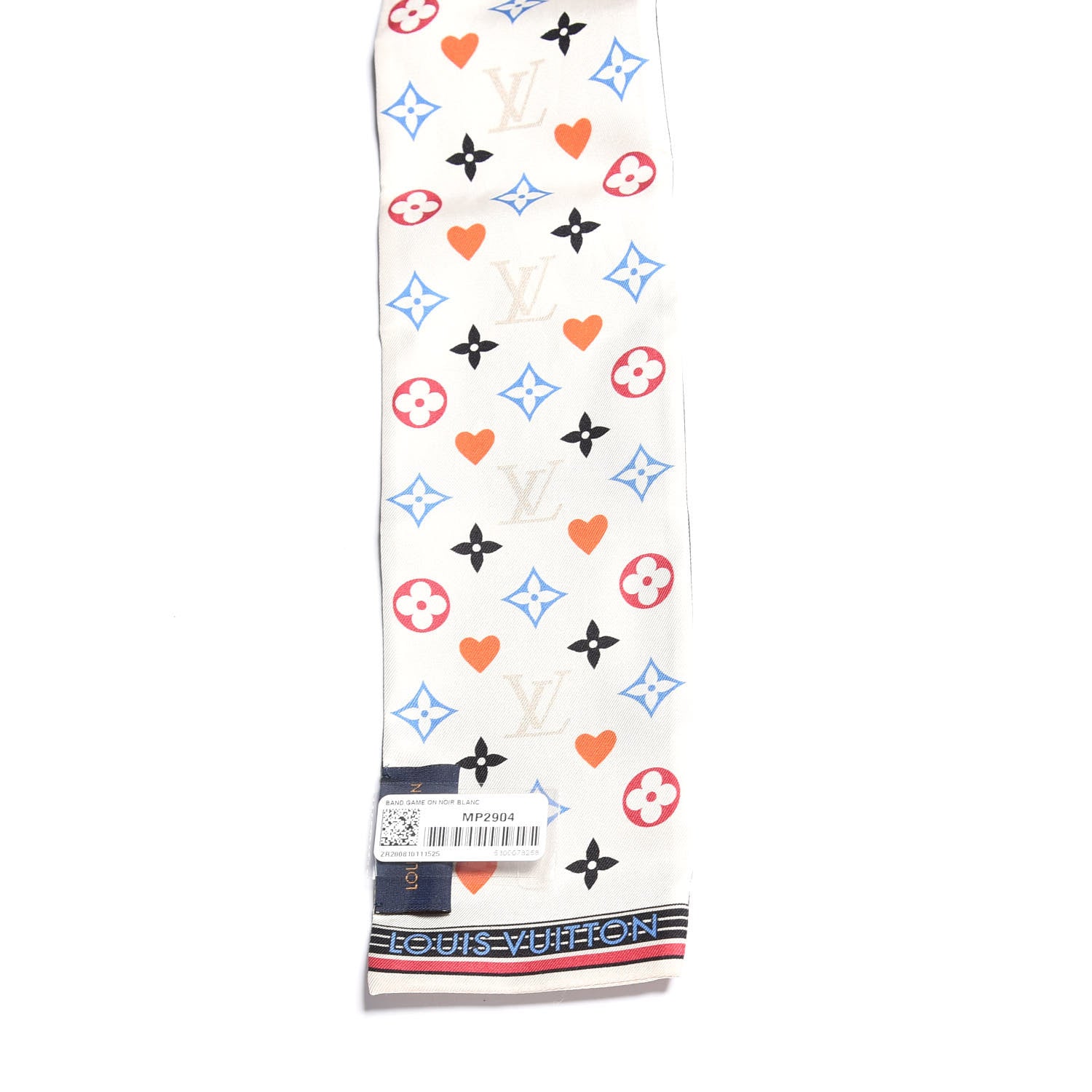 Louis Vuitton Silk Game On Bandeau Black White 3 of 3