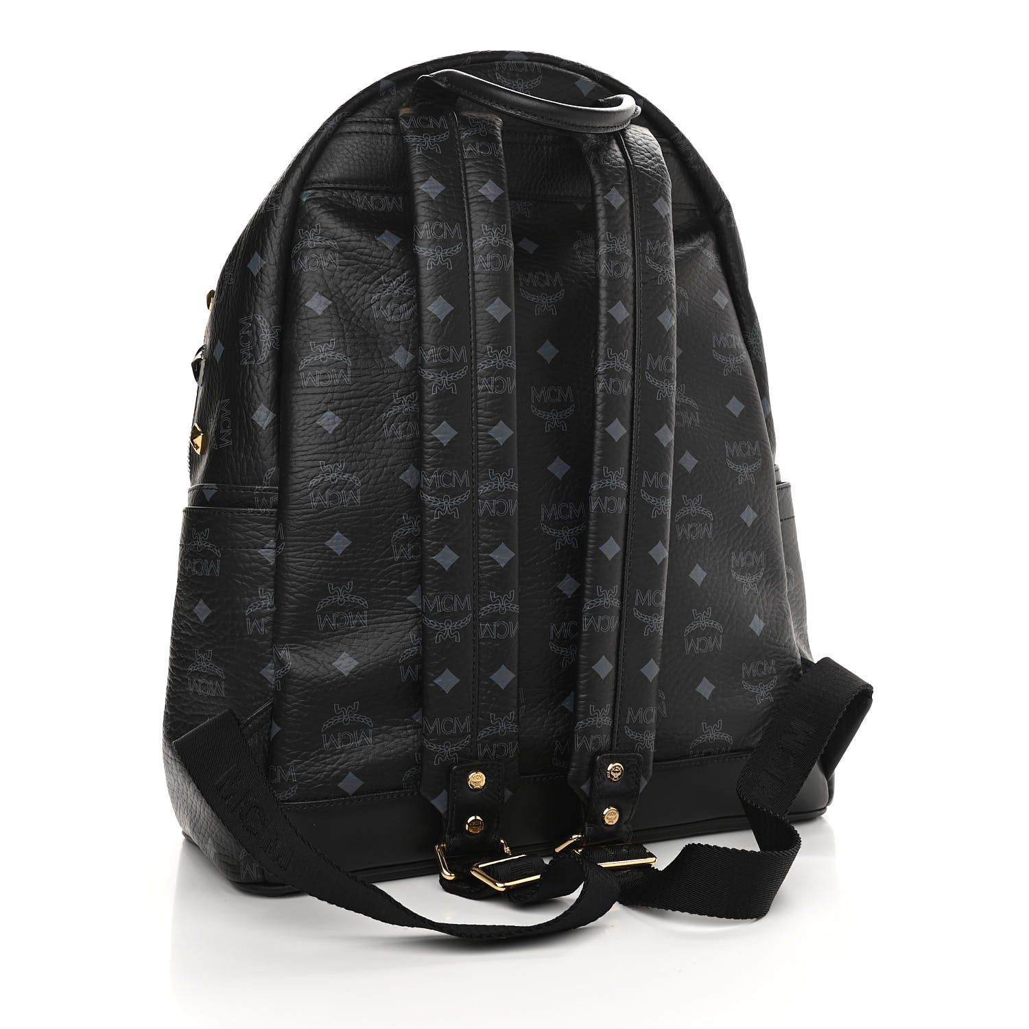 MCM Visetos Studded Medium Stark M Backpack Black 2 of 9