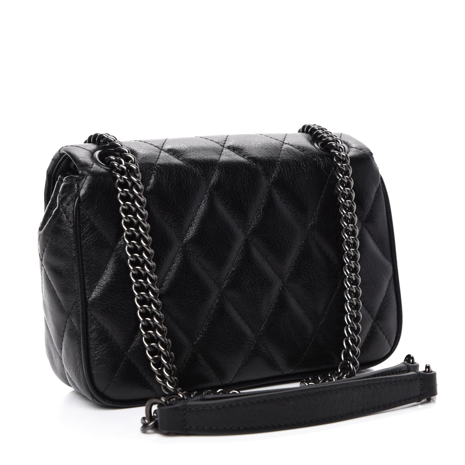 Mulberry Shiny Calfskin Quilted Mini Darley Shoulder Bag Black 4 of 11