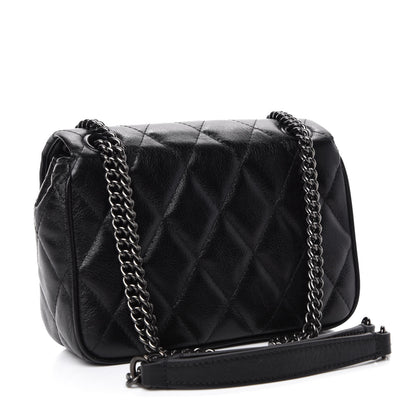 Mulberry Shiny Calfskin Quilted Mini Darley Shoulder Bag Black 4 of 11
