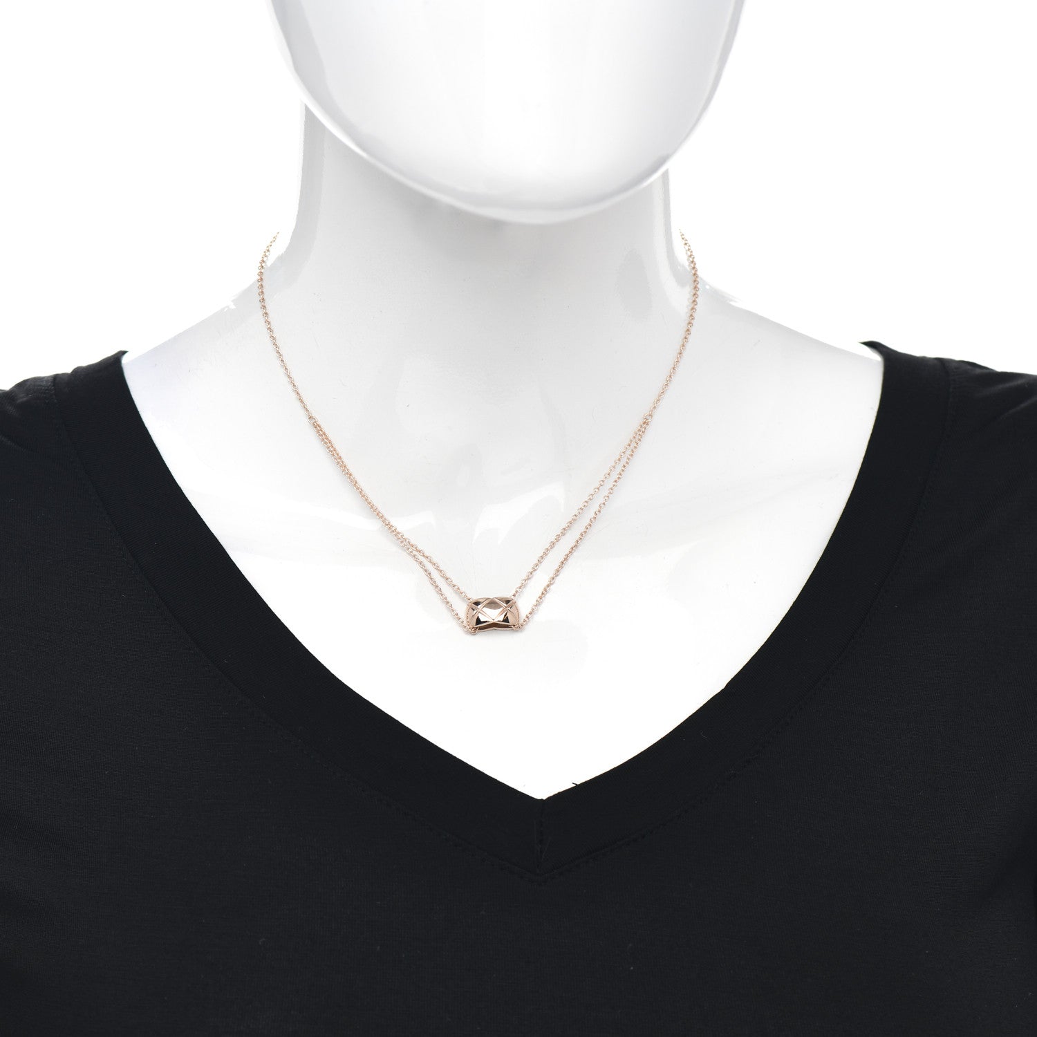 Chanel 18K Beige Gold Coco Crush Pendant Necklace 2 of 5