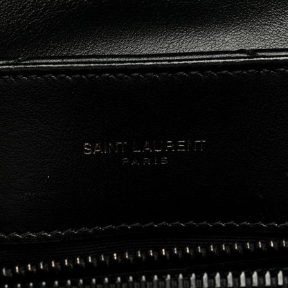 Saint Laurent Calfskin Y Quilted Monogram Monochrome Small Loulou Chain Satchel Black 6 of 8