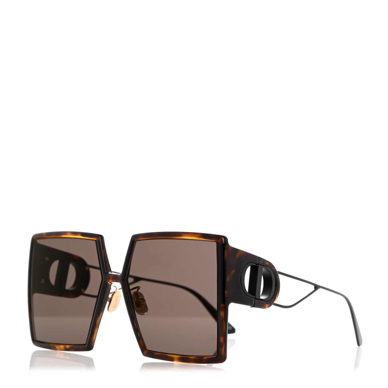 Christian Dior Square 30 Montaigne Sunglasses Havana 1 of 12