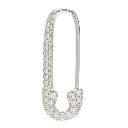 Anita Ko 18K White Gold Diamond Safety Pin Earring 1 of 4