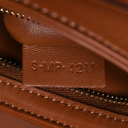 Celine Textile Calfskin Classique Triomphe Bag Natural Tan 8 of 14