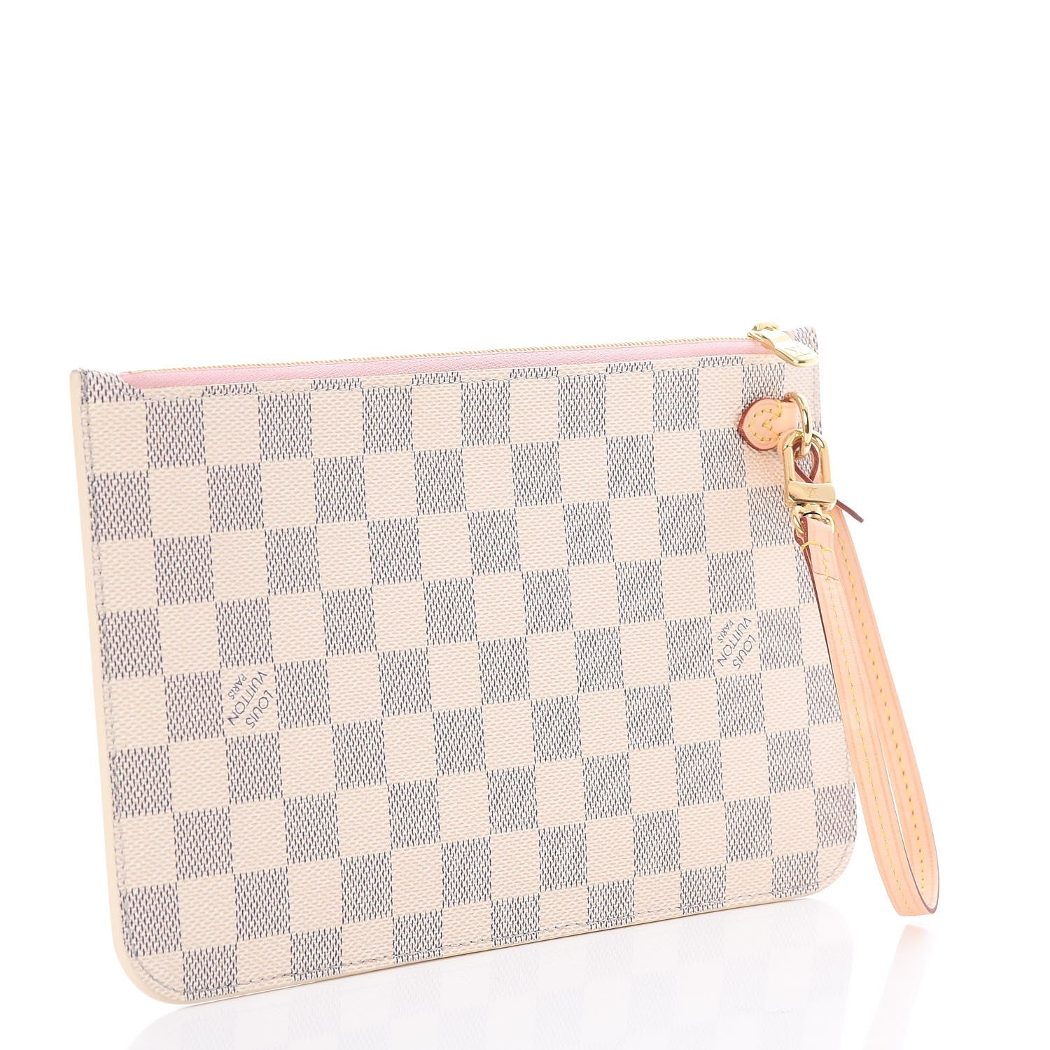 Louis Vuitton Damier Azur Neverfull MM GM Pochette Rose Ballerine 3 of 7