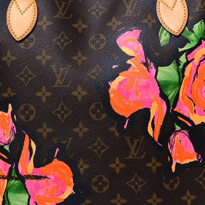 Louis Vuitton Monogram Roses Neverfull MM 8 of 14