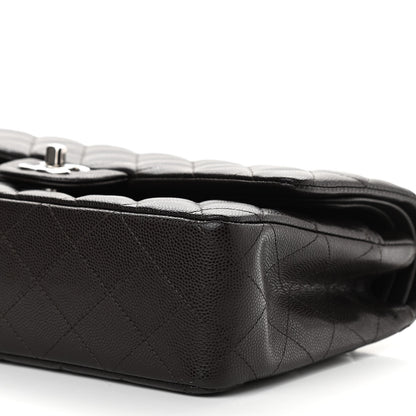 Chanel Caviar Quilted Medium Double Flap Black 10 of 12