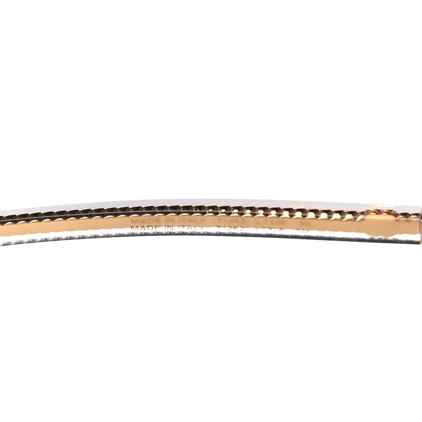 Rimless Shield Chain Sunglasses 71262 Gold