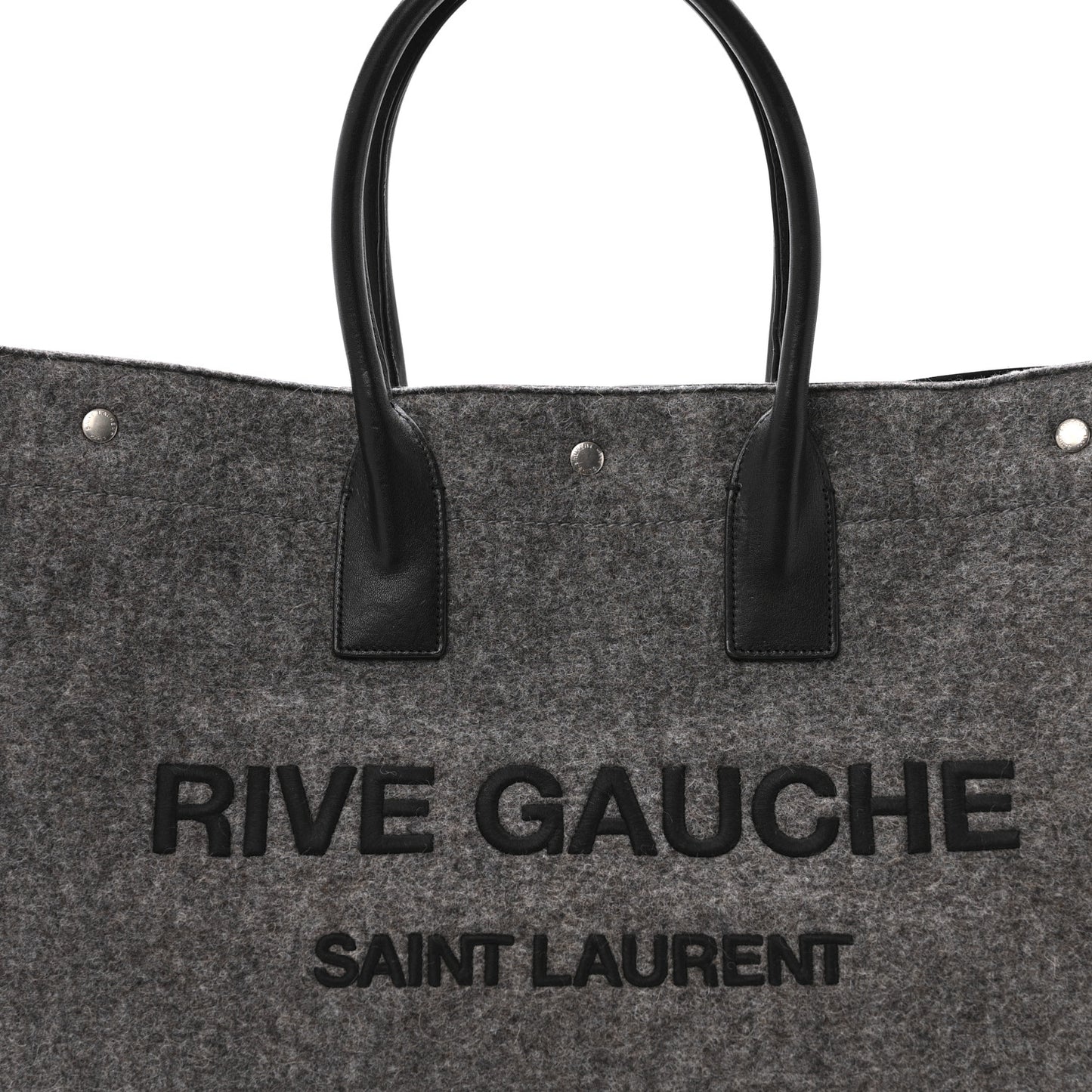 Wool Calfskin Rive Gauche Tote Grey