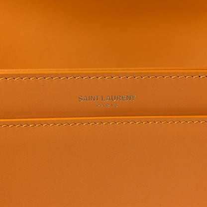 Saint Laurent Smooth Calfskin Le Maillon Satchel Yellow 7 of 10