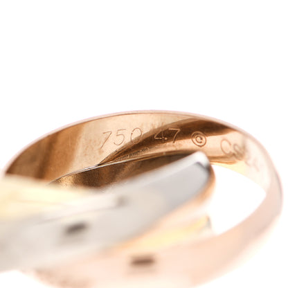 Cartier 18K Pink Yellow White Gold Classic Trinity Ring 47 4 4 of 6