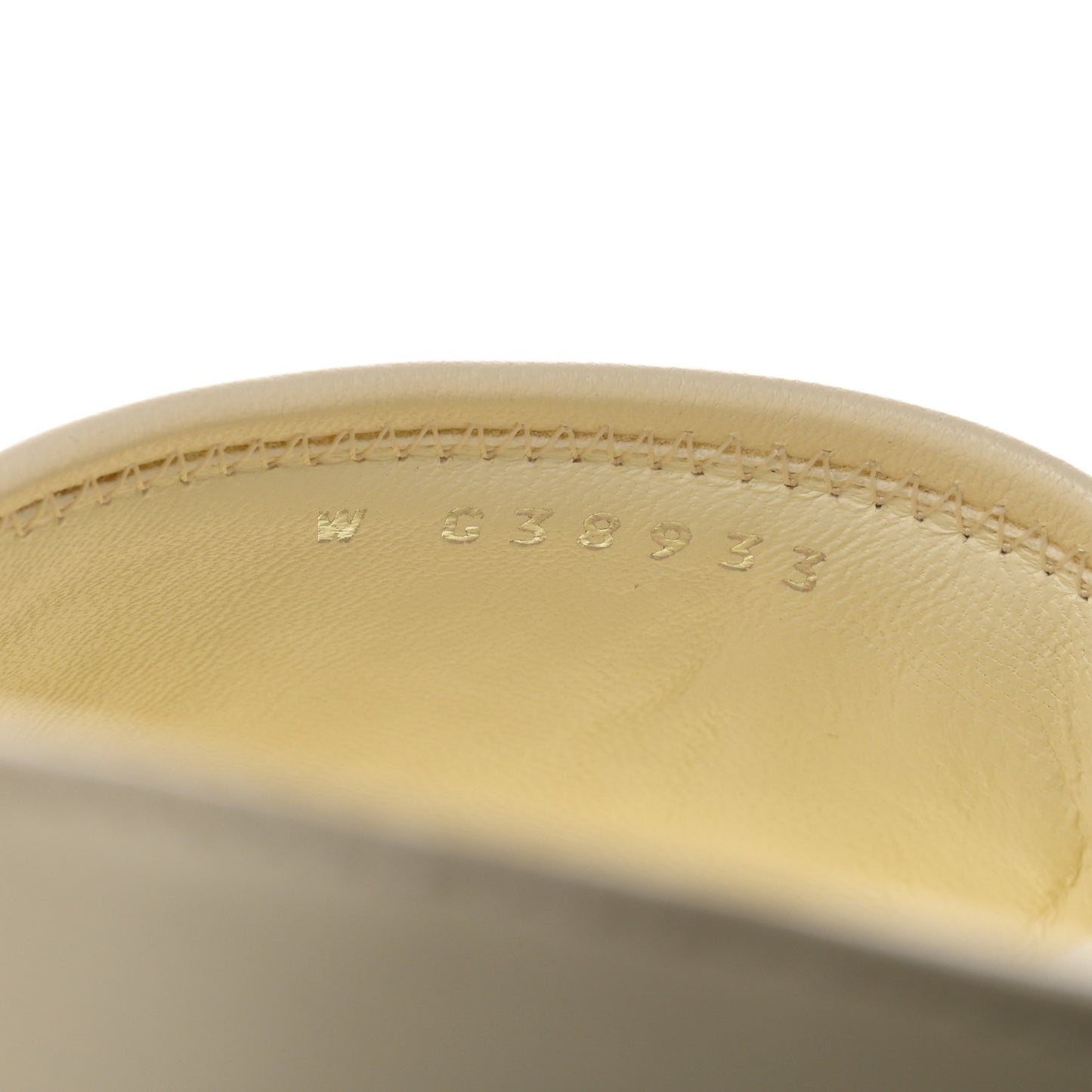 Lambskin Cha-Nel Mule Sandals 36.5 Ivory Multicolor