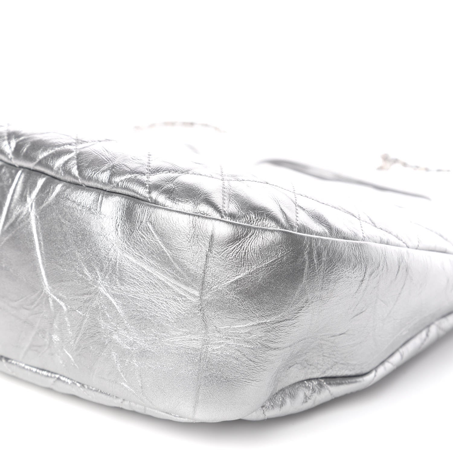 Chanel Metallic Crumpled Calfskin Small 31 Shopping Bag Silver 9 of 9