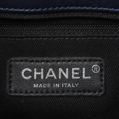 Chanel Patent Quilted Large Coco Shine Accordion Flap Dark Navy Blue 7 of 9