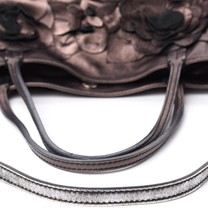 Valentino Garavani Metallic Nappa Floral Tote 7 of 16