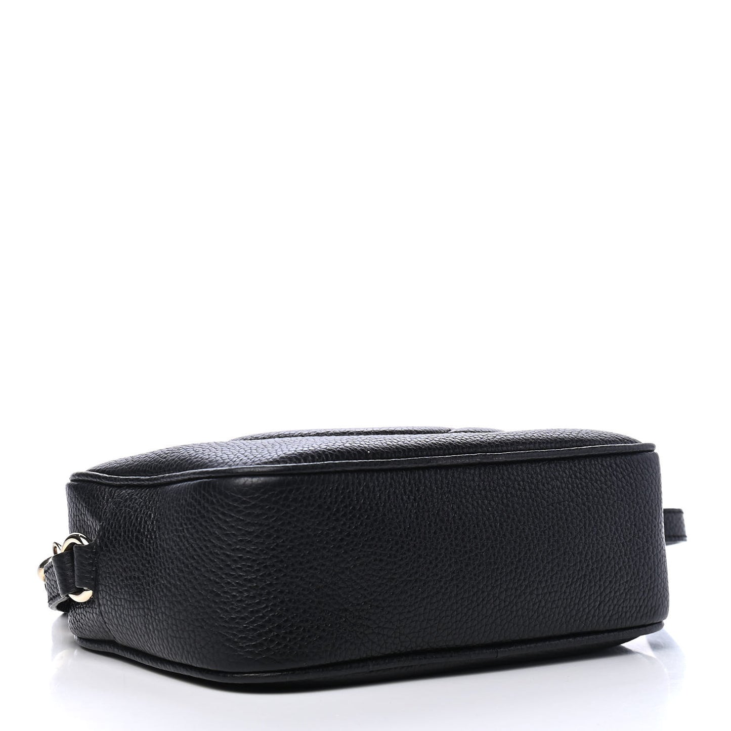 Pebbled Calfskin Small Soho Disco Bag Black