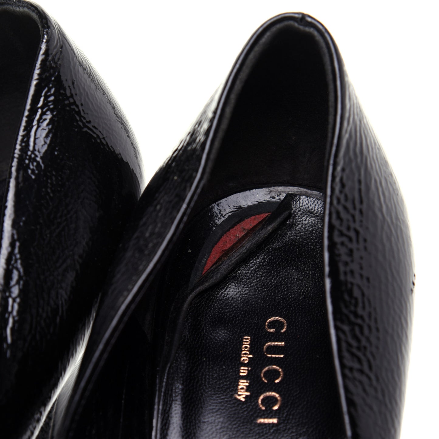 Patent Horsebit Platform Peep Toe Pumps 9.5 Black
