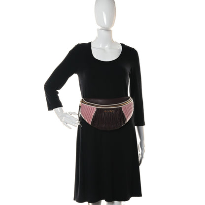 Miu Miu Nappa Matelasse Belt Bag Granato Rosa 2 of 19