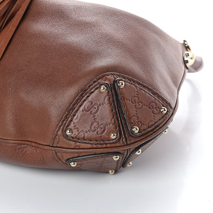 Gucci Calfskin Large Indy Top Handle Hobo Brown 8 of 8