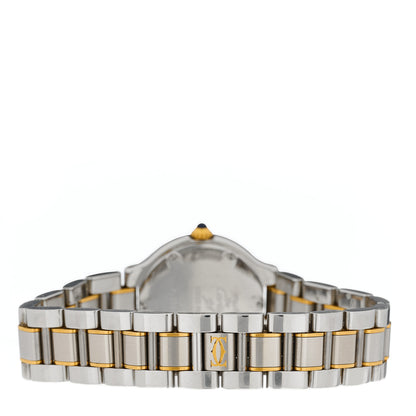 Cartier Stainless Steel 18K Yellow Gold 28mm Must De 21 Quartz Watch 3 of 4