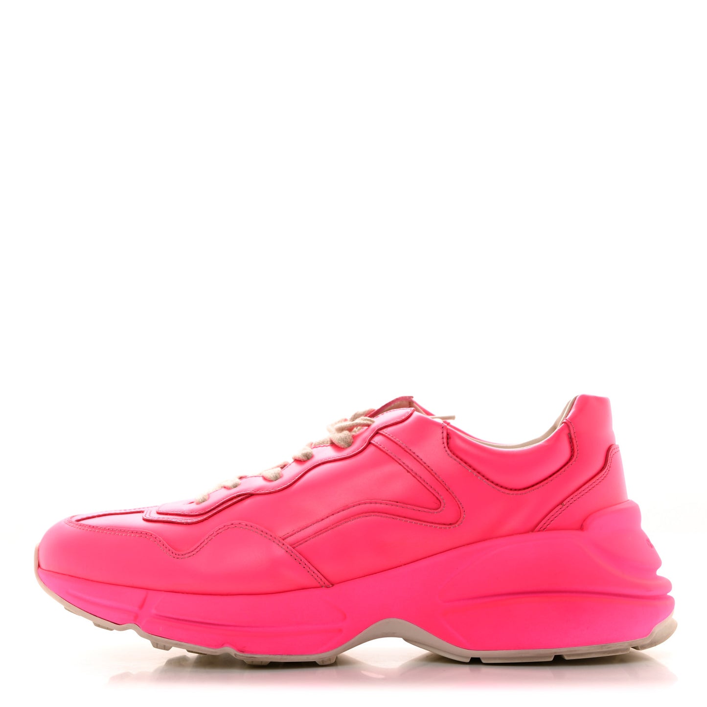 Calfskin Mens Rhyton Sneakers 9 Fuxia Fluo