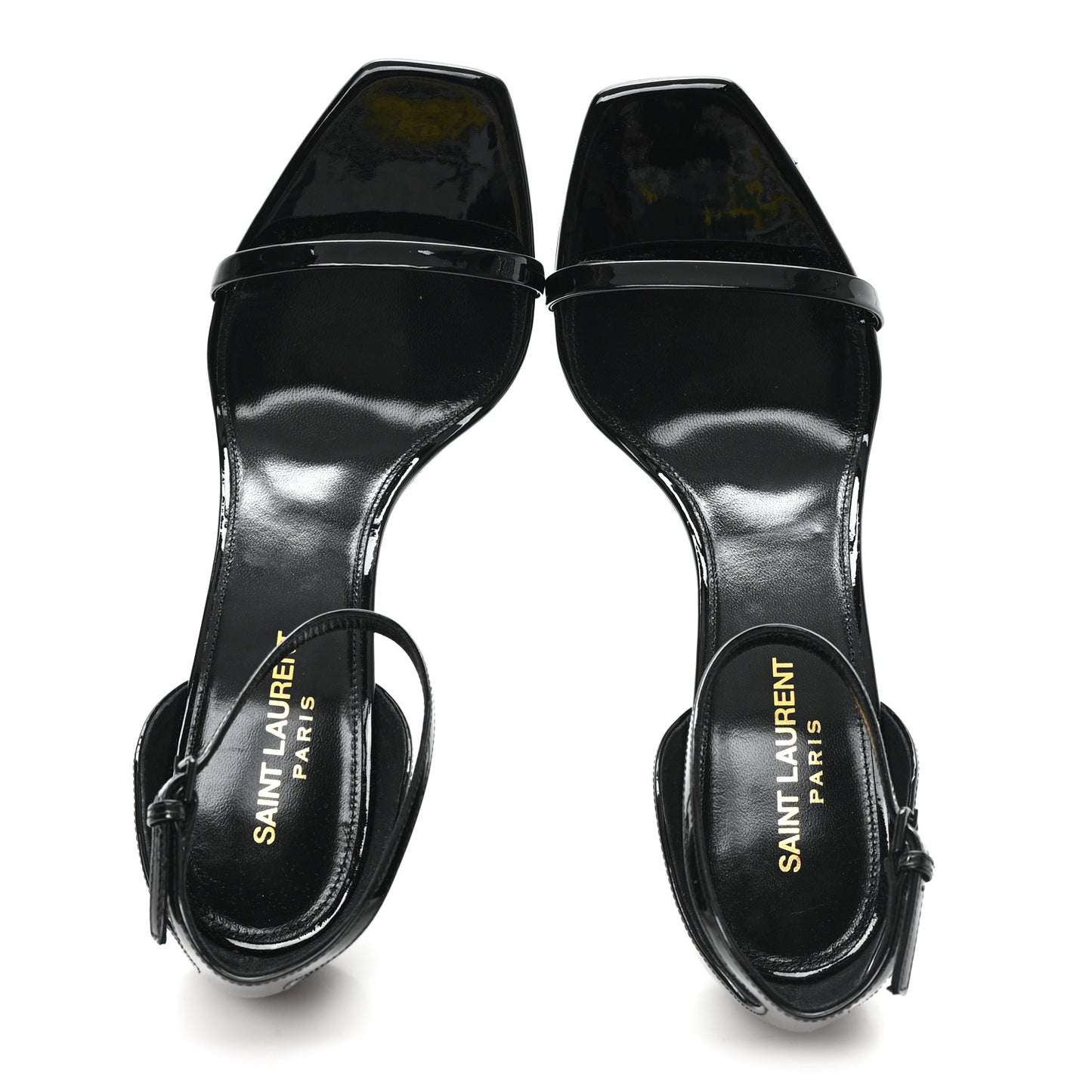 Patent Calfskin Opyum 85 Sandals 38.5 Black