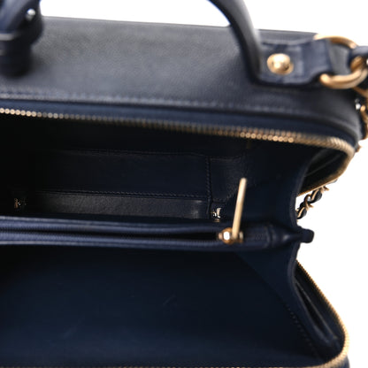 Chanel Caviar Quilted Medium CC Filigree Vanity Case Navy 5 of 10